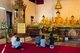 Thailand: Devotees and Buddha statues in the viharn at Wat Duang Di, Chiang Mai