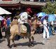 China: Naxi horseman, Old Market Square (Sifang Jie), Lijiang Old Town, Yunnan Province